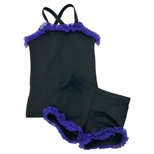 Lexi Luu Dancewear Set Black / Royal Purple M 7/8 Lexi Luu